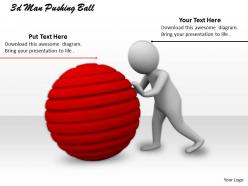 3d man pushing ball ppt graphics icons powerpoint