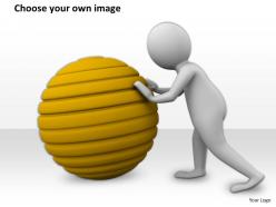 3d man pushing ball ppt graphics icons powerpoint