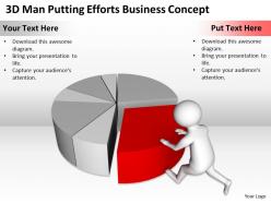 3d man putting efforts business concept ppt graphics icons powerpoint