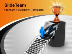 3d man reaching to the trophy powerpoint templates ppt themes and graphics 0213