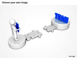 3d man red puzzle targeting team members team work ppt graphics icons