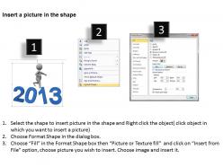 3d man running on 2013 to achieve goals ppt graphics icons powerpoint