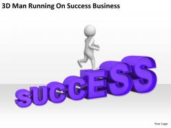 3d man running on success business ppt graphics icons powerpoint