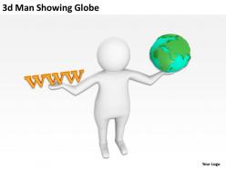 3d man showing globe ppt graphics icons powerpoint
