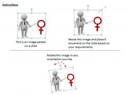 3d man showing male symbol ppt graphics icons powerpoint