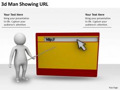 3d man showing url ppt graphics icons powerpoint