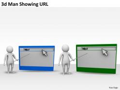 3d man showing url ppt graphics icons powerpoint