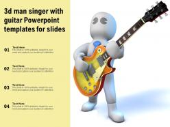 3d man singer with guitar powerpoint templates for slides