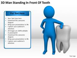 3d man standing in front of tooth ppt graphics icons powerpoint