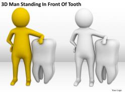3d man standing in front of tooth ppt graphics icons powerpoint
