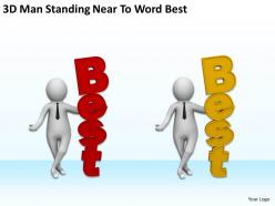 3d man standing near to word best ppt graphics icons powerpoint