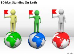 3d man standing on earth ppt graphics icons powerpoint