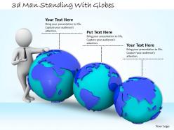 3d man standing with globes ppt graphics icons powerpoint