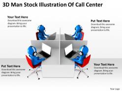 3d man stock illustration of call center ppt graphics icons
