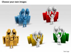3d man taking help for moving up ppt graphics icons powerpoint