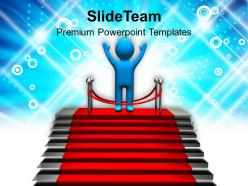 3d Man Winner Concept Competition Powerpoint Templates PPT Themes And Graphics 0113