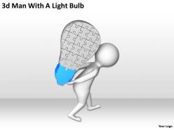 3d man with a light bulb ppt graphics icons