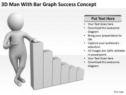 3d man with bar graph success concept ppt graphics icons powerpoint