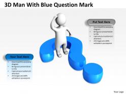 3d man with blue question mark ppt graphics icons