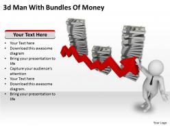 3d man with bundles of money ppt graphics icons powerpoint
