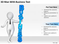 3d man with business text ppt graphics icons powerpoint