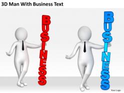 3d man with business text ppt graphics icons powerpoint