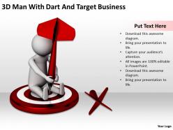 3d man with dart and target business ppt graphics icons powerpoint