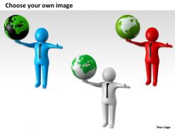 3d man with earth globe ppt graphics icons