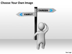 3d man with family career confused thinking ppt graphics icons powerpoint