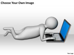 3d man with laptop working business work ppt graphics icons powerpoint