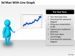 3d man with line graph ppt graphics icons powerpoint