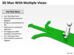 3d man with multiple views ppt graphics icons