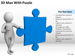 3d man with puzzle ppt graphics icons powerpoint