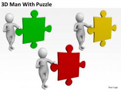 3d man with puzzle ppt graphics icons powerpoint