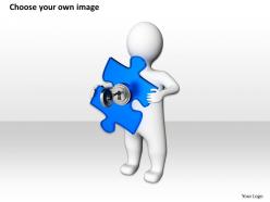 3d man with puzzle security concept ppt graphics icons