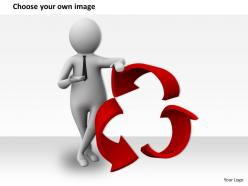 3d man with recycle symbol ppt graphics icons powerpoint