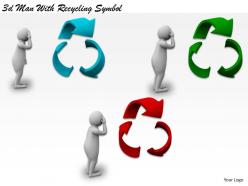 3d man with recycling symbol ppt graphics icons powerpoint