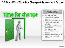 3d man with time for change achievement future ppt graphic icon