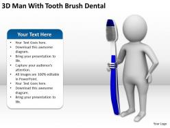 3D Man With Tooth Brush Dental Ppt Graphics Icons Powerpoint