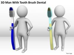 3d man with tooth brush dental ppt graphics icons powerpoint