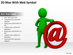 3D Man With Web Symbol Ppt Graphics Icons Powerpoint