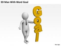 3d man with word goal ppt graphics icons powerpoint
