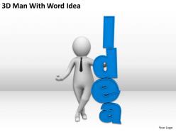 3d man with word idea ppt graphics icons powerpoint
