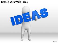3d man with word ideas ppt graphics icons powerpoint