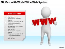 3D Man With World Wide Web Symbol Ppt Graphics Icons Powerpoint