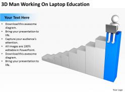 3d man working on laptop education ppt graphics icons powerpoint