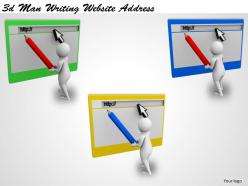 3d man writing website address ppt graphics icons powerpoint