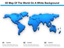 3d map of the world on a white background