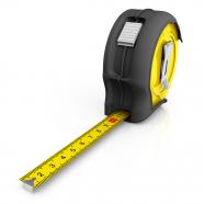 3d Measuring Tape For Distance Measurement Stock Photo