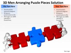 3d men arranging puzzle pieces solution ppt graphics icons powerpoint 0529